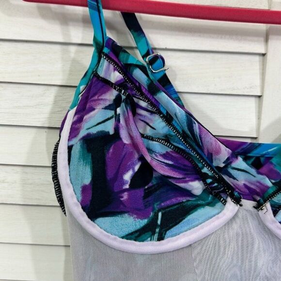 Croft & Barrow One Piece Swimsuit Size 14 Underwire - Picture 12 of 14